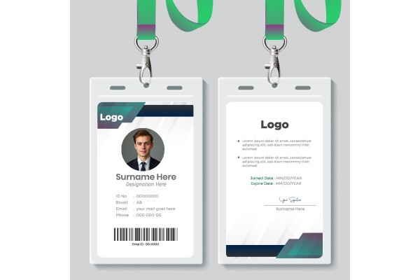 Modern Employee Business ID Security Badge